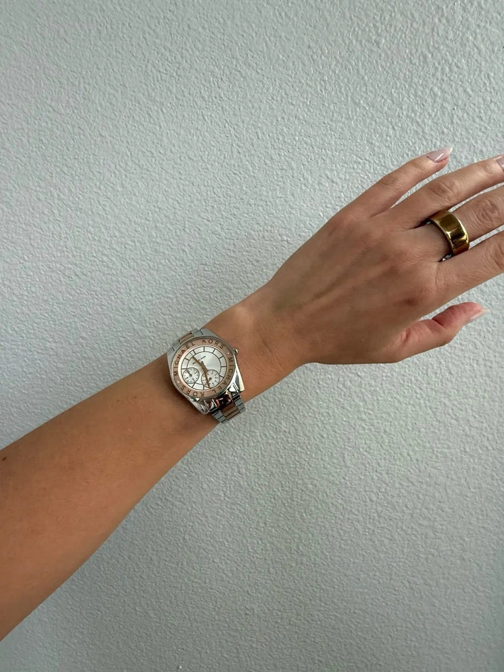 Michael Kors Two-Tone Women's Chronograph Watch - Rose Gold & Silver Tone